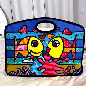COPY - Romero Britto Large Love Fish Tote Bag